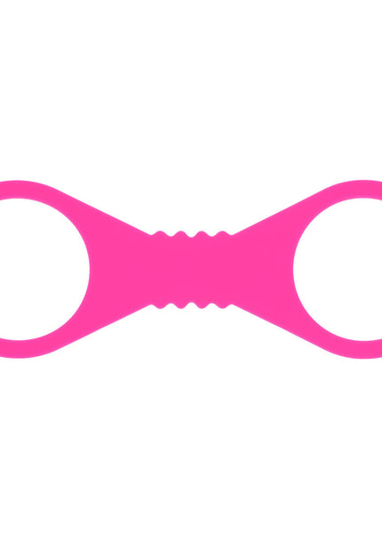 Sex & Mischief Large Hot Pink Silicone Cuffs - Hot Pink Large Restraints