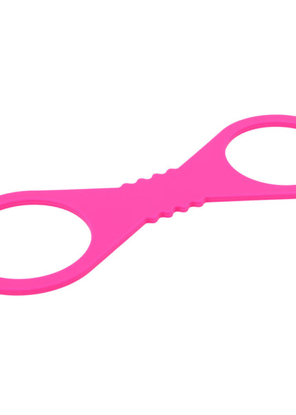 Sex & Mischief Large Hot Pink Silicone Cuffs - Hot Pink Large Restraints