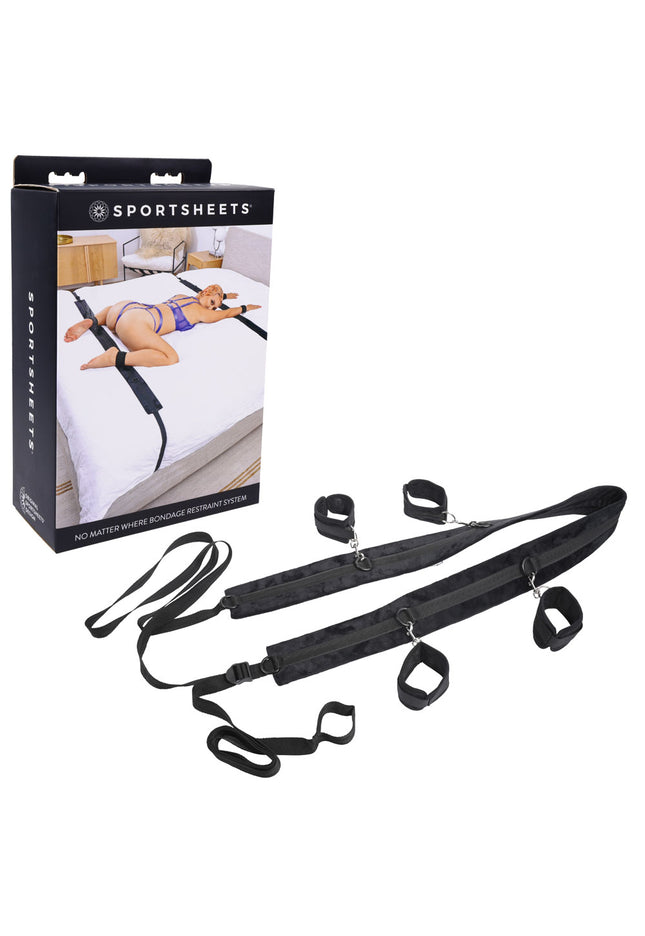 SPORTSHEETS No Matter Where Bondage Restraint System - Bed Restraints