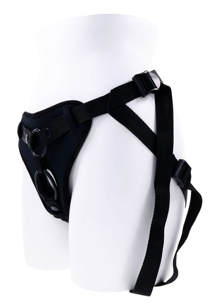 SPORTSHEETS Dual Desires Strap On - Black Adjustable Strap-On Harness (No Probe Included)