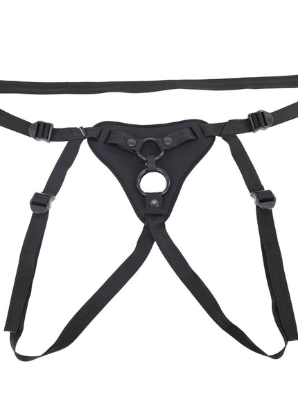 SPORTSHEETS Dual Desires Strap On - Black Adjustable Strap-On Harness (No Probe Included)