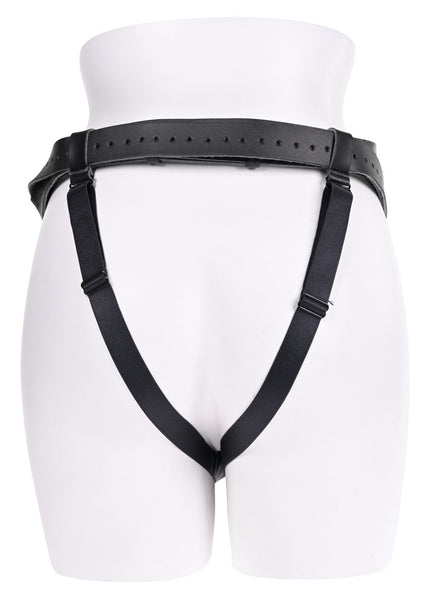 SPORTSHEETS Aurora High Waisted Strap On - Black Adjustable Strap-On Harness (No Probe Included)