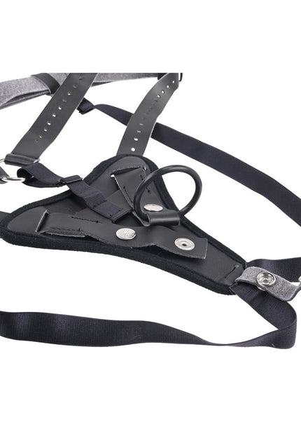 SPORTSHEETS Aurora High Waisted Strap On - Black Adjustable Strap-On Harness (No Probe Included)