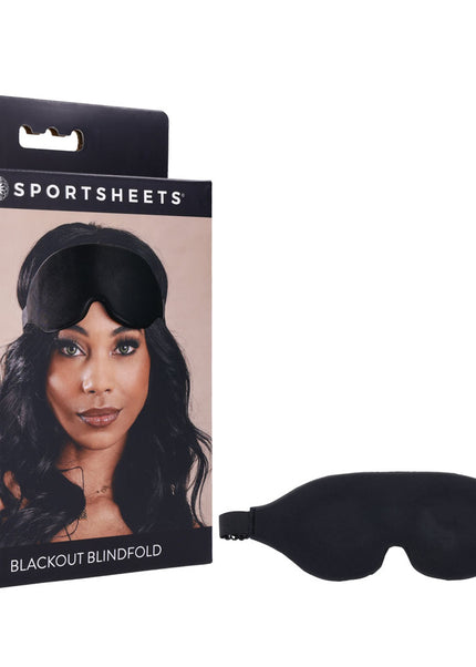 SPORTSHEETS Blackout Blindfold - Black Eye Mask