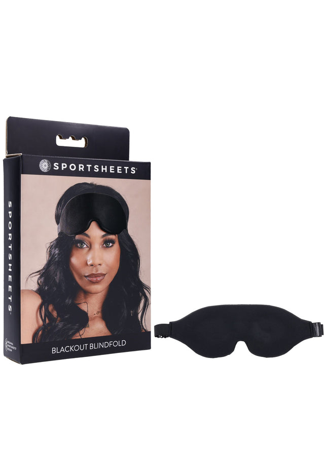 SPORTSHEETS Blackout Blindfold - Black Eye Mask