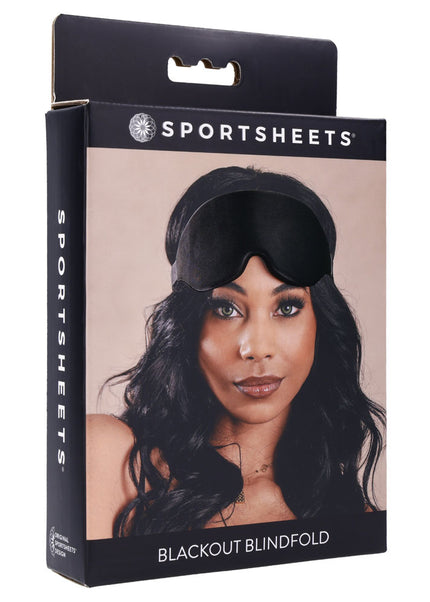 SPORTSHEETS Blackout Blindfold - Black Eye Mask