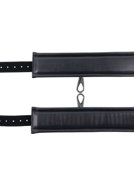 SPORTSHEETS Velvet Noir Handcuffs - Black Adjustable Cuff Restraints