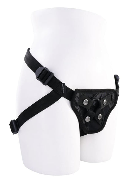 SPORTSHEETS Velvet Noir Strap On - Black Adjustable Strap-On Harness (No Probe Included)