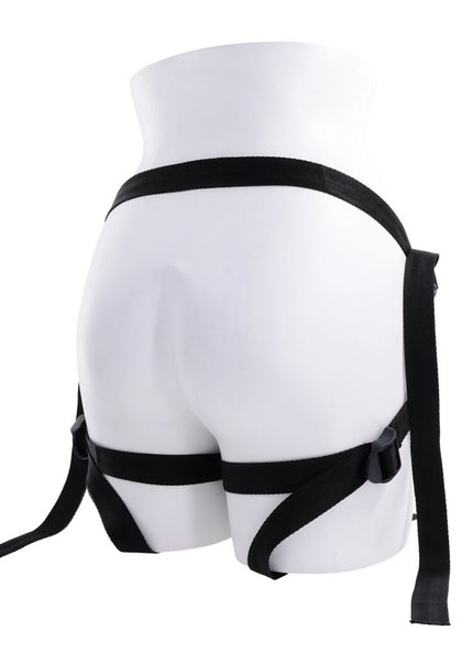 SPORTSHEETS Velvet Noir Strap On - Black Adjustable Strap-On Harness (No Probe Included)