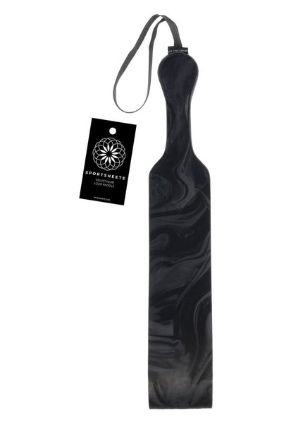 SPORTSHEETS Velvet Noir Loop Paddle - Black 42 cm Paddle