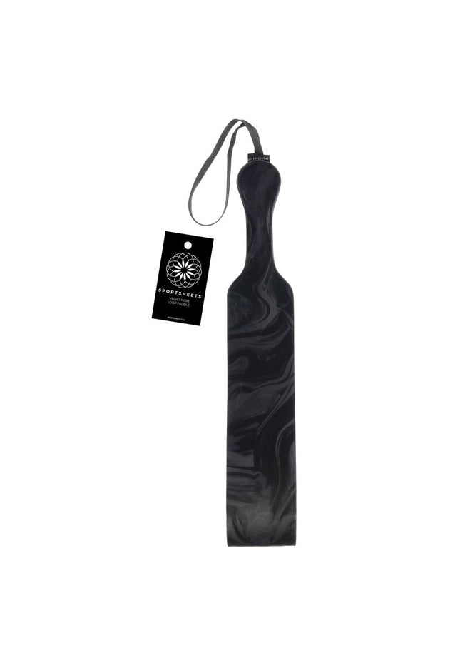 SPORTSHEETS Velvet Noir Loop Paddle - Black 42 cm Paddle