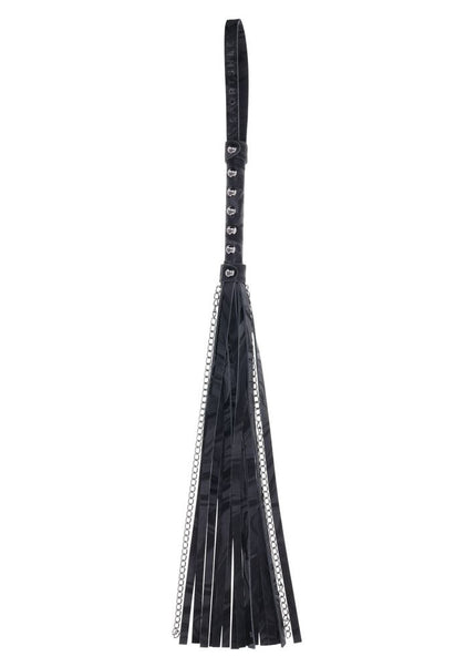 SPORTSHEETS Velvet Noir Chain Flogger - Black 43 cm Flogger Whip