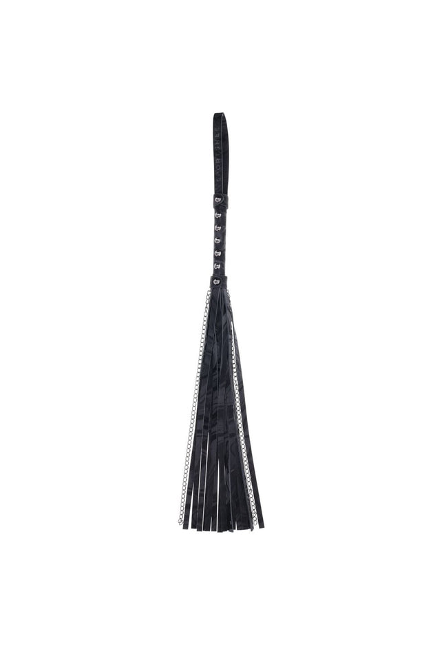 SPORTSHEETS Velvet Noir Chain Flogger - Black 43 cm Flogger Whip