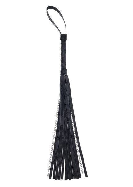 SPORTSHEETS Velvet Noir Chain Flogger - Black 43 cm Flogger Whip