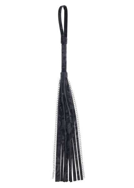 SPORTSHEETS Velvet Noir Chain Flogger - Black 43 cm Flogger Whip
