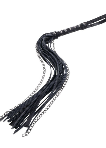 SPORTSHEETS Velvet Noir Chain Flogger - Black 43 cm Flogger Whip