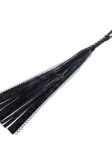 SPORTSHEETS Velvet Noir Chain Flogger - Black 43 cm Flogger Whip
