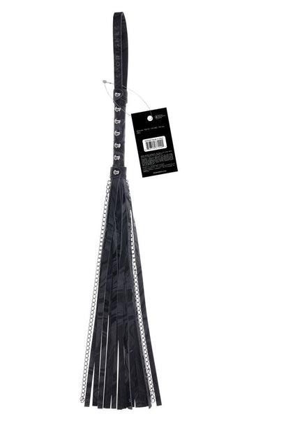 SPORTSHEETS Velvet Noir Chain Flogger - Black 43 cm Flogger Whip