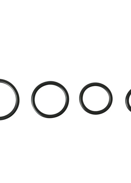 SPORTSHEETS Rubber O-Ring 4 Pack - Black Rings - 4 Pack
