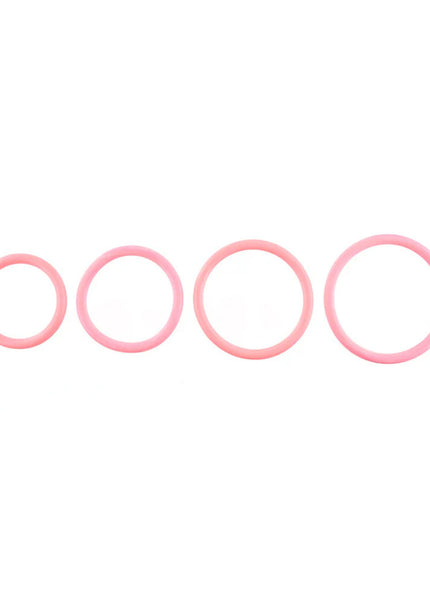 SPORTSHEETS Rubber O-Ring 4 Pack - Coral - Coral Rings - 4 Pack
