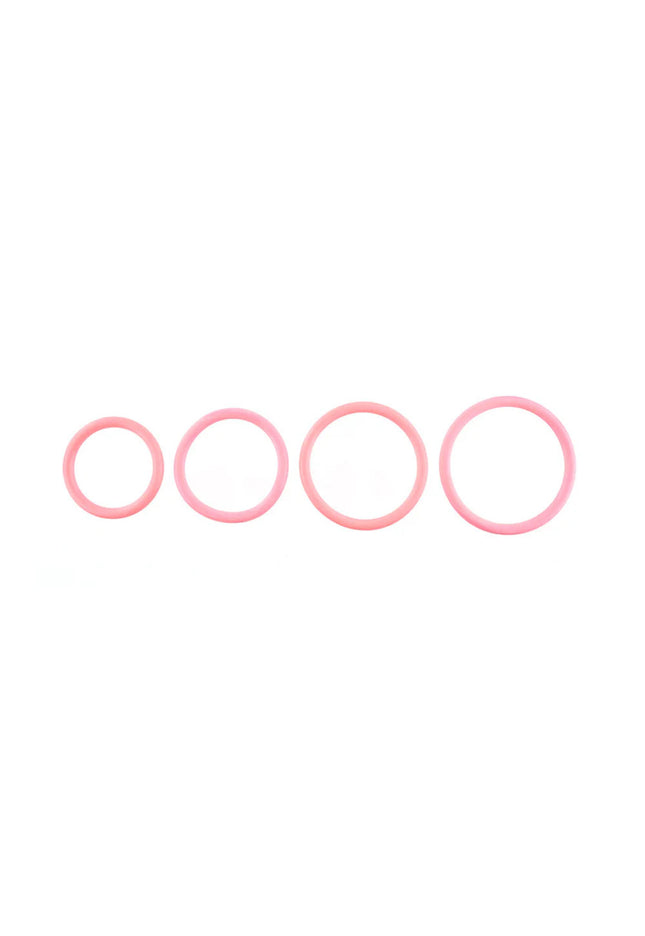 SPORTSHEETS Rubber O-Ring 4 Pack - Coral - Coral Rings - 4 Pack