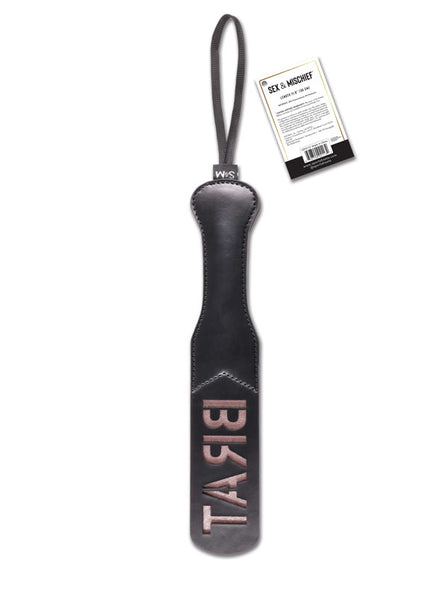 Sex & Mischief Brat Paddle - Black Spanking Paddle
