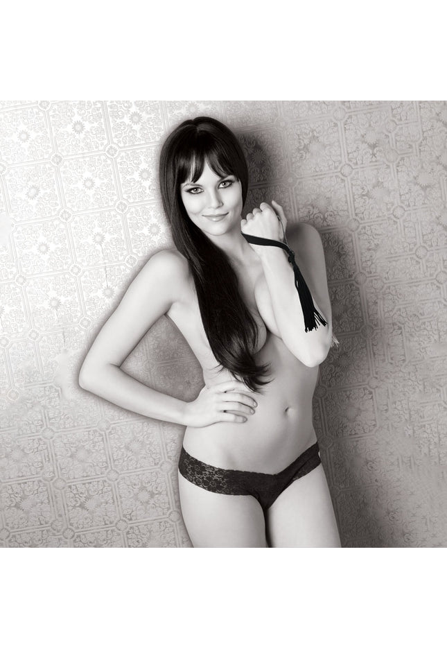 Sex & Mischief Noir Whip - Black 40 cm Rubber Whip