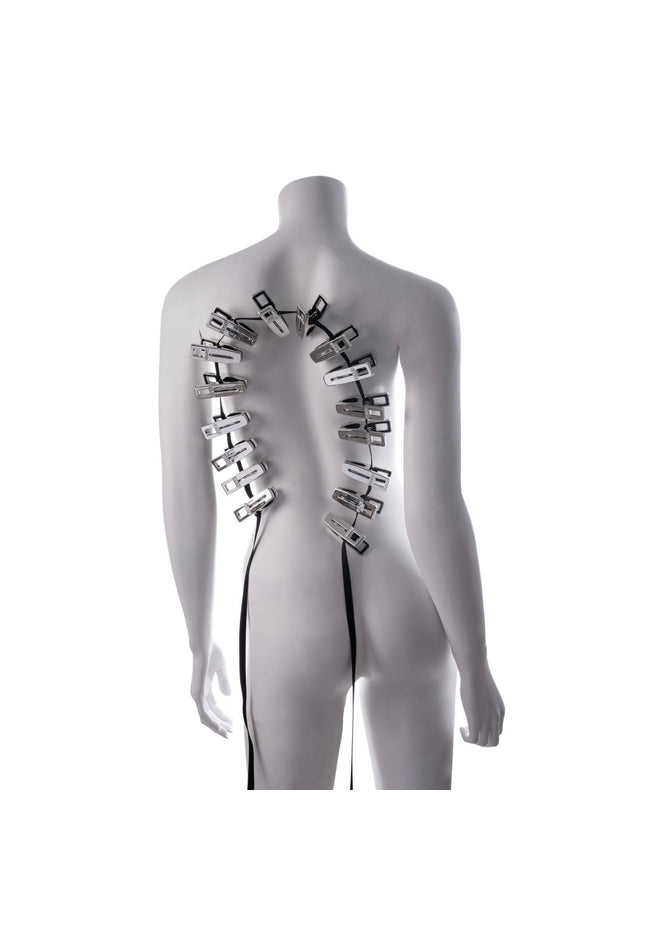 EDGE Body Zipper Clothes Pins - Chrome Chrome Pins - Set of 16