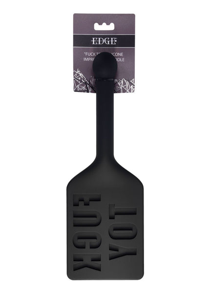 EDGE FUCK TOY Silicone Paddle - Black Silicone Spanking Paddle