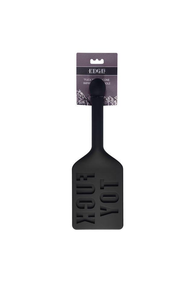 EDGE FUCK TOY Silicone Paddle - Black Silicone Spanking Paddle