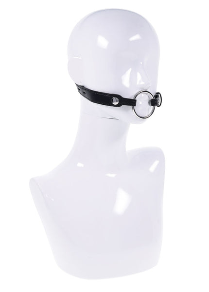 EDGE Interchangeable Ring Gag - Black Mouth Gag Restraint with 2 Interchangeable Pieces