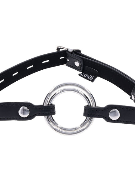 EDGE Interchangeable Ring Gag - Black Mouth Gag Restraint with 2 Interchangeable Pieces