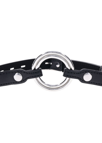 EDGE Interchangeable Ring Gag - Black Mouth Gag Restraint with 2 Interchangeable Pieces