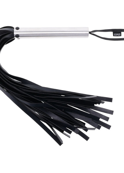 EDGE Flogger - Black Flogger Whip with Metal Handle