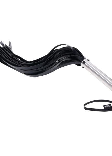 EDGE Flogger - Black Flogger Whip with Metal Handle