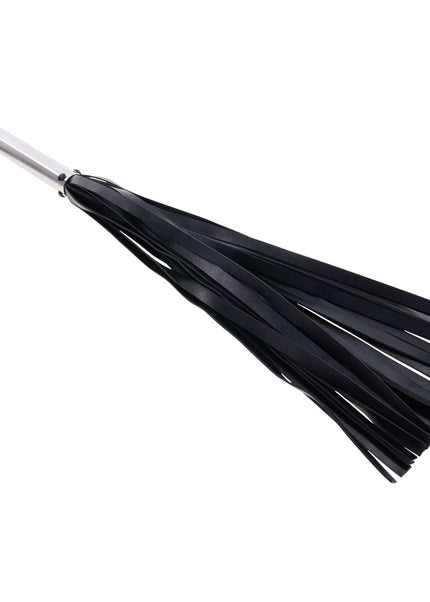 EDGE Flogger - Black Flogger Whip with Metal Handle
