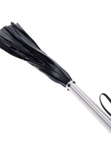 EDGE Flogger - Black Flogger Whip with Metal Handle