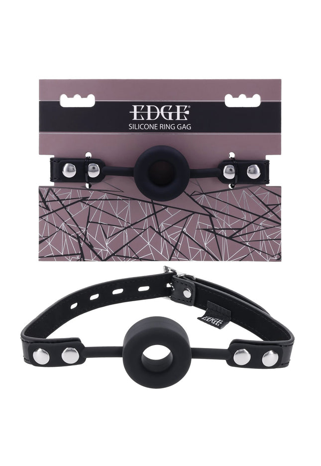 EDGE Silicone Ring Gag - Black Mouth Restraint