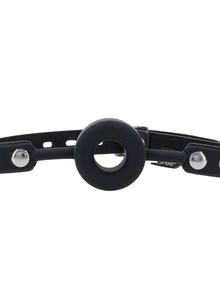 EDGE Silicone Ring Gag - Black Mouth Restraint