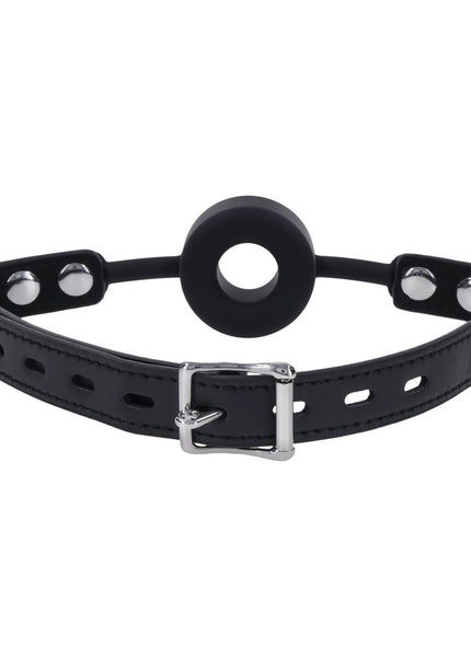 EDGE Silicone Ring Gag - Black Mouth Restraint