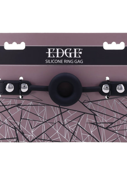 EDGE Silicone Ring Gag - Black Mouth Restraint