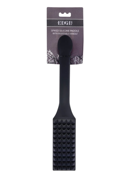 EDGE Spiked Silicone Paddle - Black Spanking Paddle with Insertable Handle