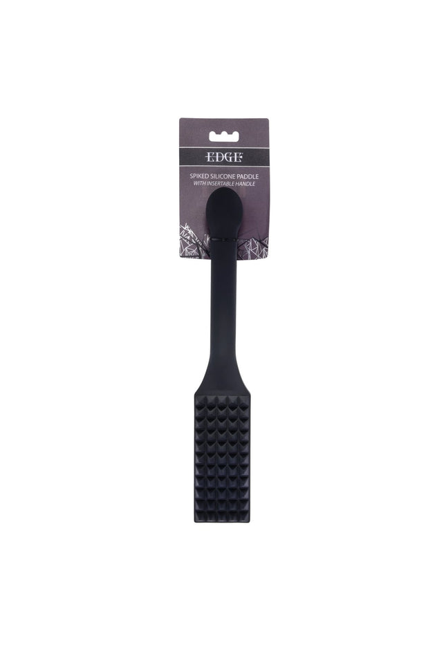 EDGE Spiked Silicone Paddle - Black Spanking Paddle with Insertable Handle