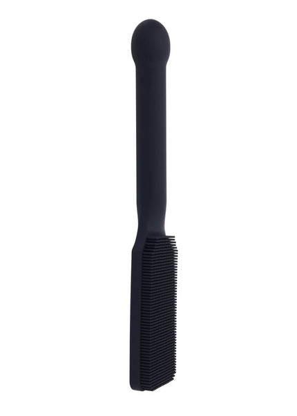 EDGE Pins & Needles Silicone Paddle - Black Spanking Paddle with Insertable Handle