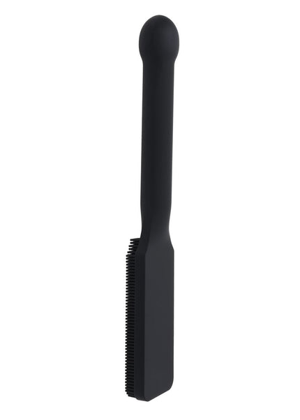 EDGE Pins & Needles Silicone Paddle - Black Spanking Paddle with Insertable Handle