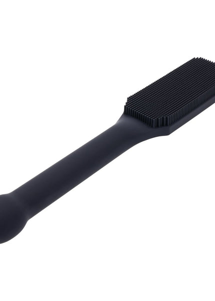 EDGE Pins & Needles Silicone Paddle - Black Spanking Paddle with Insertable Handle
