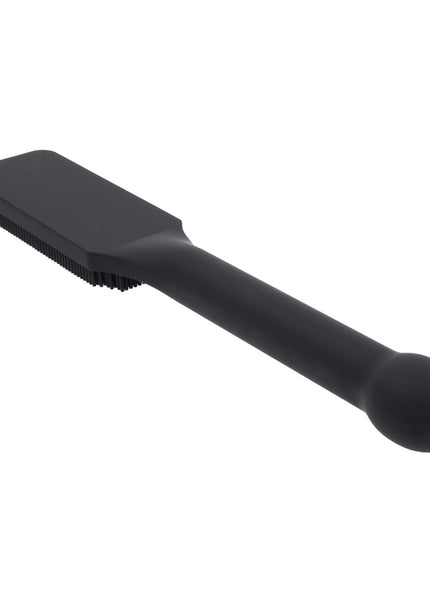 EDGE Pins & Needles Silicone Paddle - Black Spanking Paddle with Insertable Handle