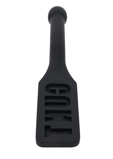 EDGE CUNT Silicone Paddle - Black Silicone Paddle with Insertable Handle