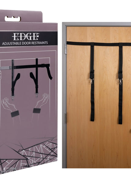 EDGE Adjustable Door Restraints - Black Restraints (Cuffs not included)
