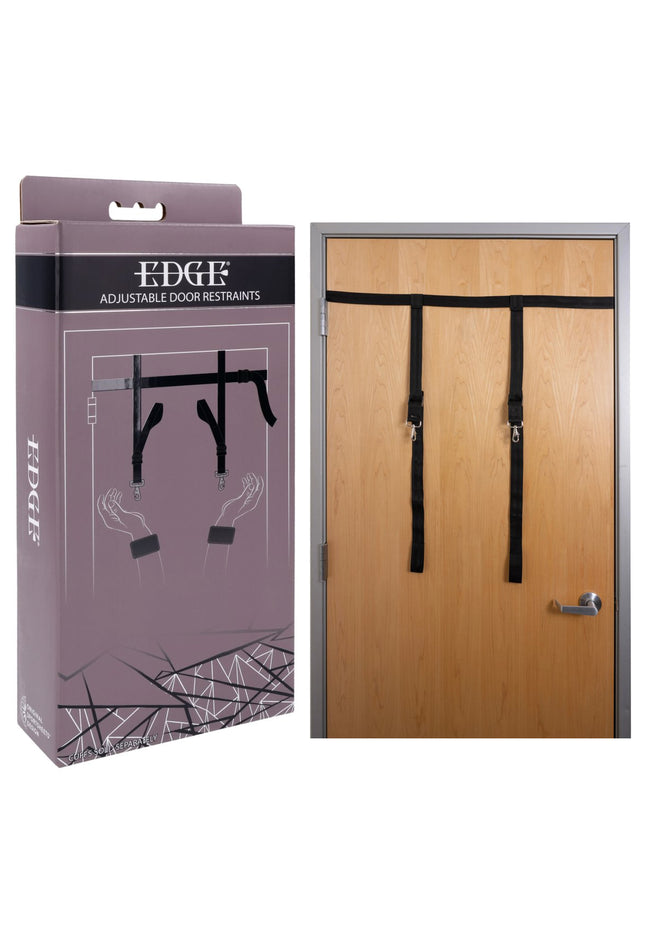 EDGE Adjustable Door Restraints - Black Restraints (Cuffs not included)